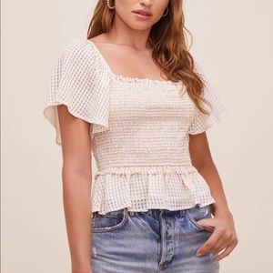ASTR the Label January Smocked top